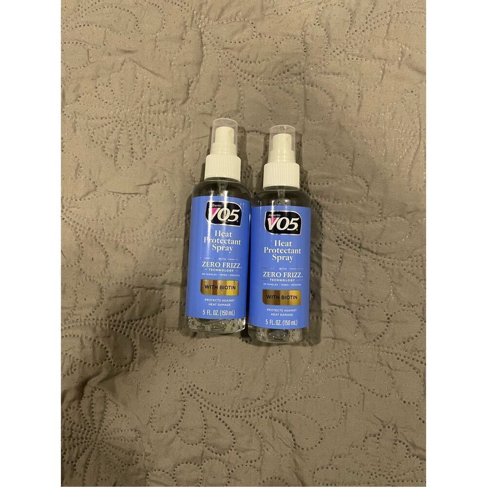 VO5 Hair Heat Protectant Bundle of 2 Zero Feizz Biotin New